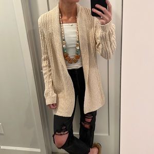 Anthropologie cream Shawl cardigan